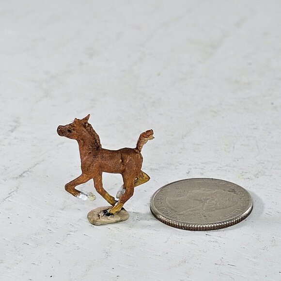 Custom Micro Mini Pewter Foal Sculpture By Maggie Bennett Signed By Artist - Picture 4 of 11